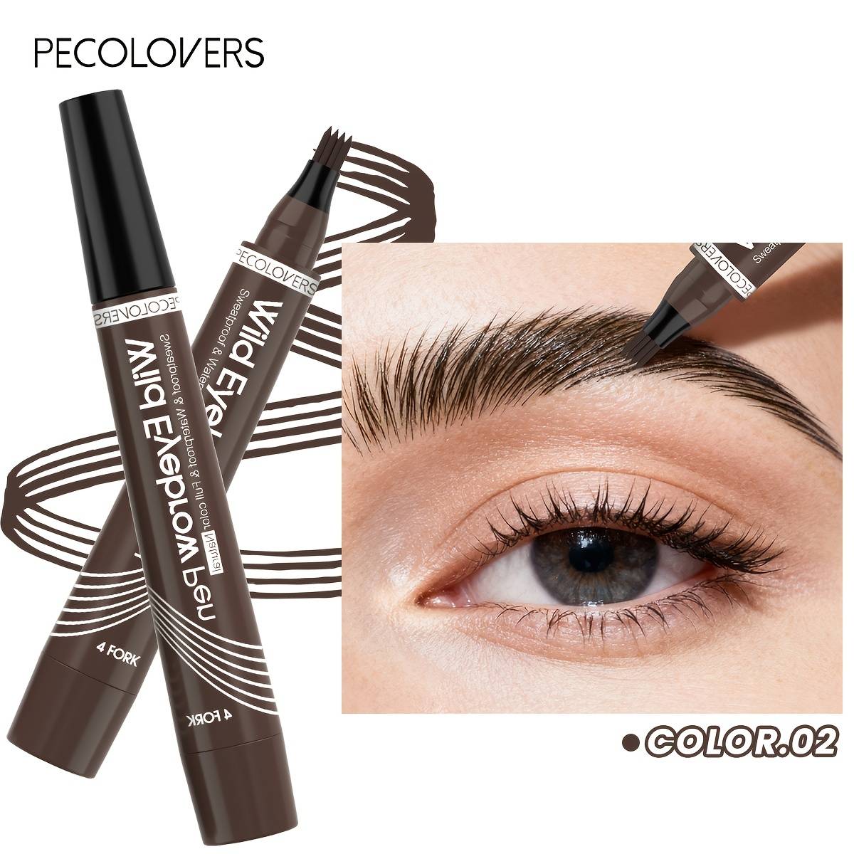 1pc Eyebrow Pen Long-lasting Liquid Eyebrow Tattoo Pen Cosmetic Waterproof Professional Microblading Eyebrow Pencil
