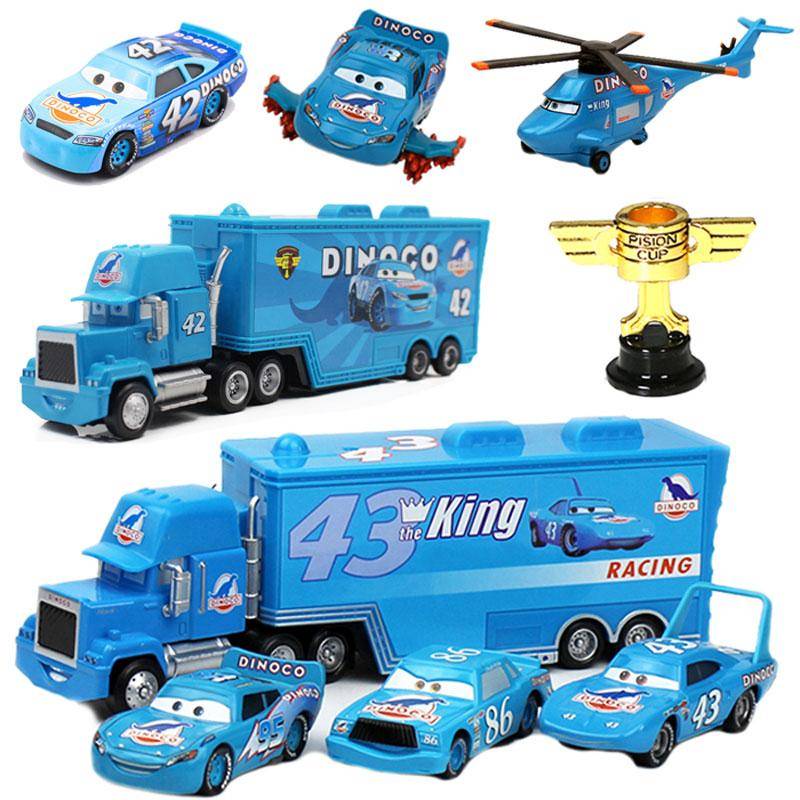 Disney Pixar Bilar 3 2 Blixten McQueen Kungen Chick Hicks Mack Farbror brandbil Metall Tryckgjutning leksaksbil barnpresent pojkleksak