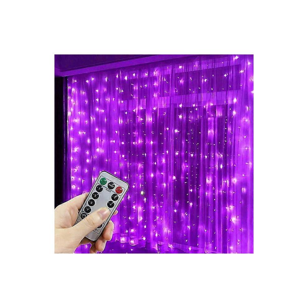 (4x2M, Purple) 3m 4m 6m Usb Curtain Garland Festoon Led Light Christmas String Lights Christmas Decorations 2024 Holiday Wedding Decorative