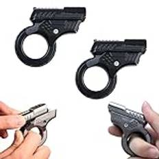 Zoom Anti-Stress Toys, Legering Ratchet Wheel Anti-Stress Ring, Haptisk Slider Edc Anti-Stress Toy, Multifunktion Metall Leksak för Vuxna med ADHD (2st)