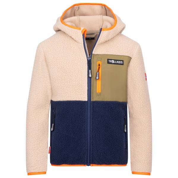 Trollkids Kid's Aurlandsfjord Jacket Fleecejakke Børn størrelse 122 farve beige
