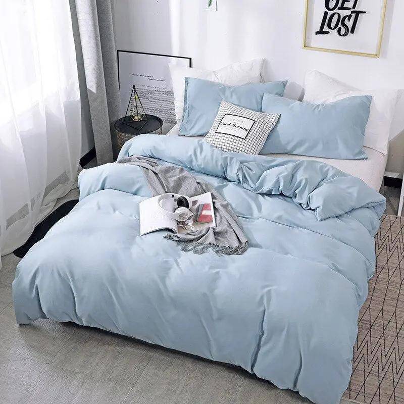 Påslakan i polycotton blågrå enfärgad, 228 x 228 cm