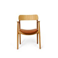 Bent Hansen Asger Spisebordsstol Eg/Olie Cognac Zenso 2 Læder