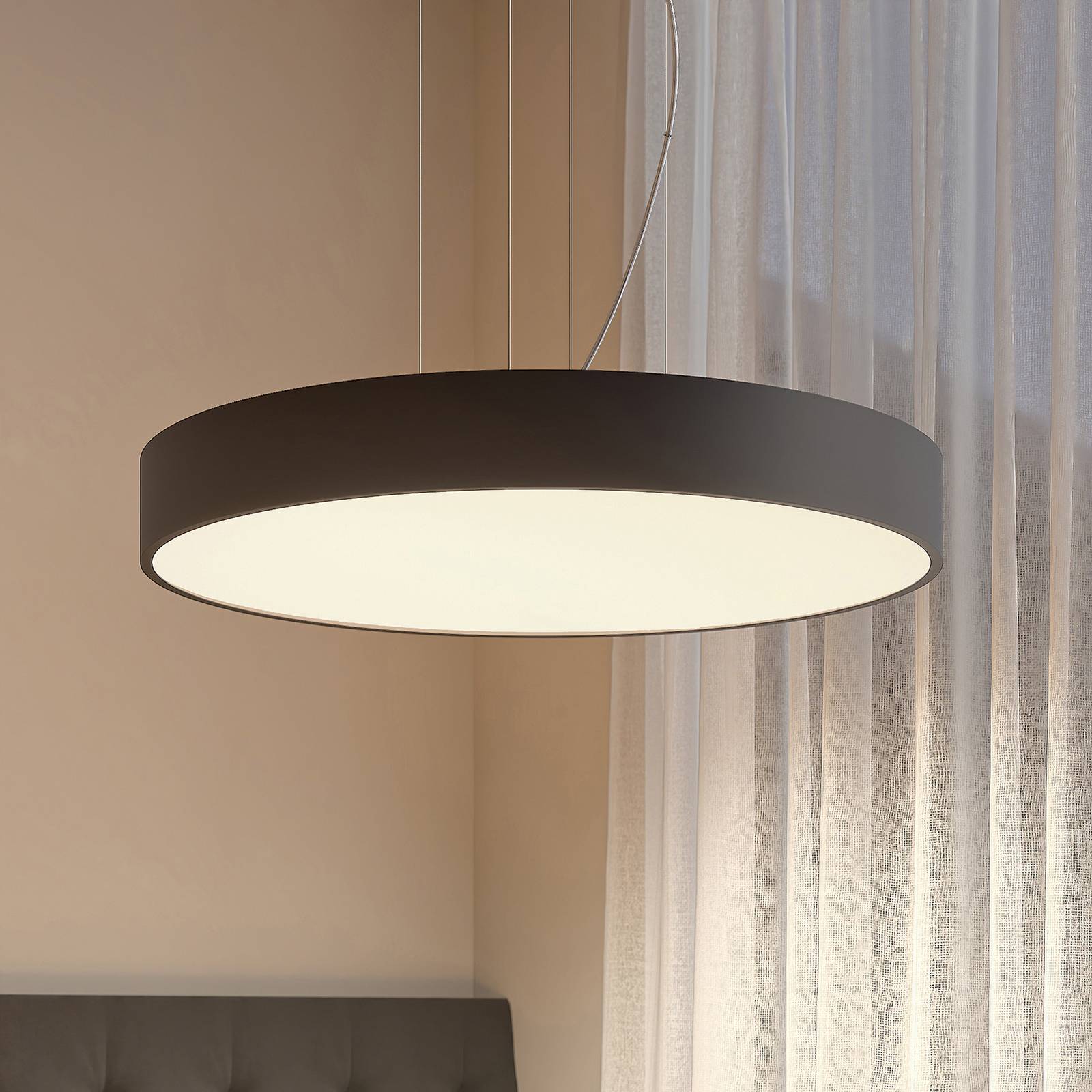 Pendellampa Noabelle Arcchio, dimbar, Svart, Kök, Metall, Modern
