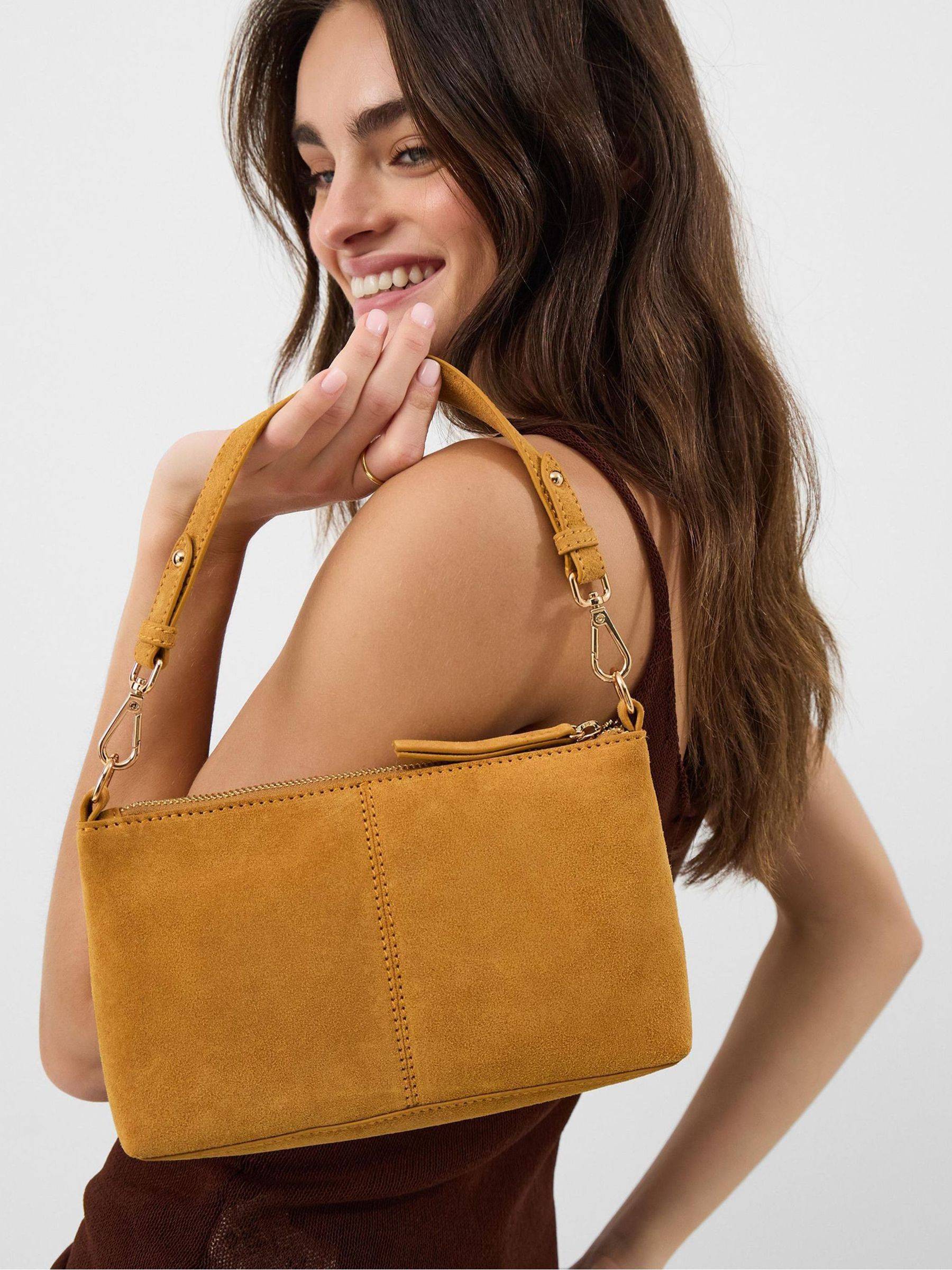 Accessorize Accessorize Yellow Leather Crossbody Handbag