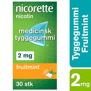 Nicorette Tyggegummi Fruitmint 2 mg. - 30 stk.