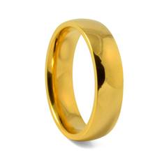 6 mm Guldfärgad Titanring
