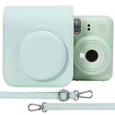 Aenllosi Hårt bärväska för Fujifilm Instax Mini 12 Instant Camera, endast fodral, Mintgrön, väska