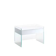Glas Italia - FLO07 Float Chest, Glossy lacquered glass, Finish: 49 Giallo - Sideboards - Patrick Norguet - Gul - Glas/Trä