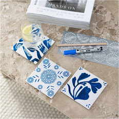 Dekorer porcelæns-bordskånere, 3 stk