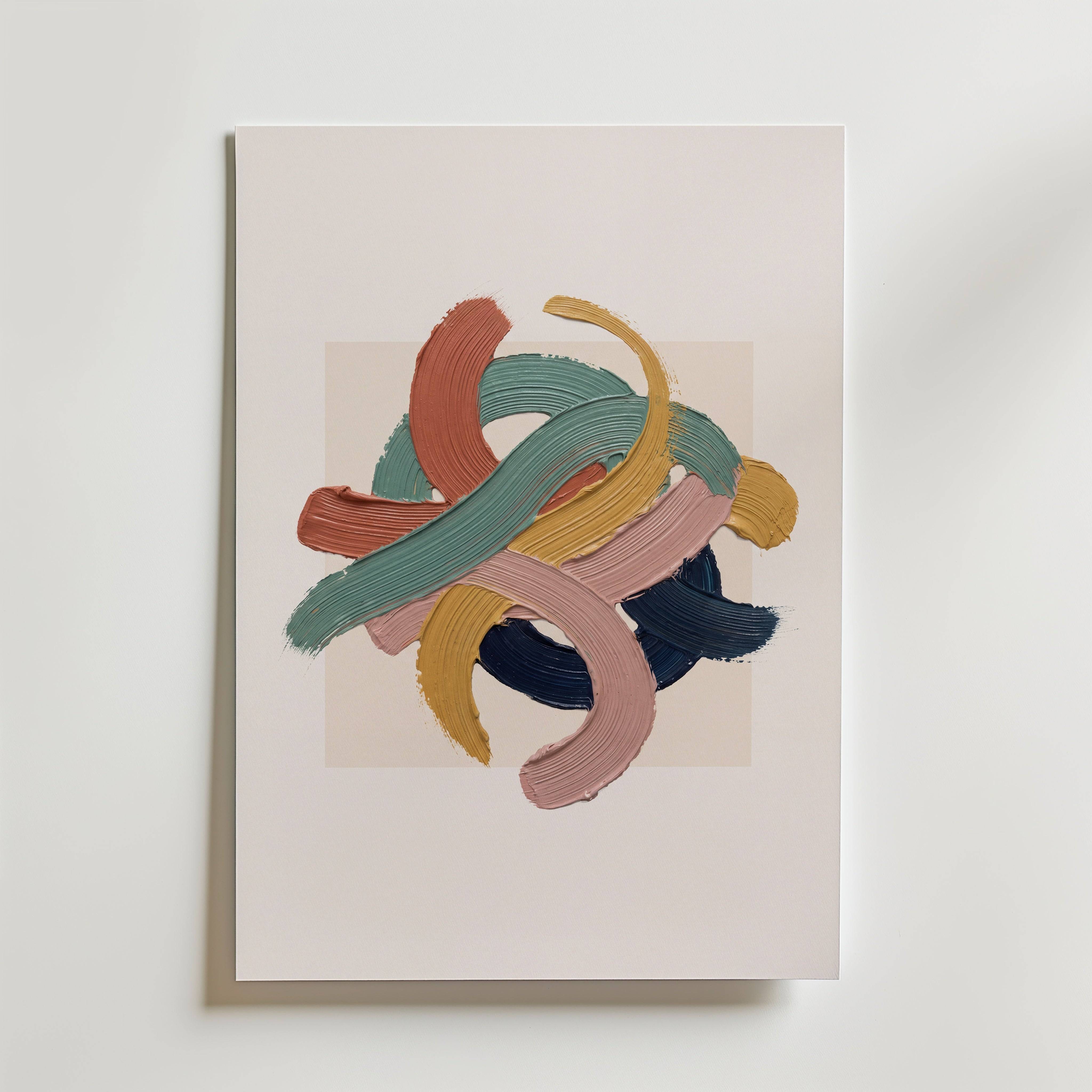 Carnival Ribbons Poster - Fine Art Poster 70x100 cm Utan passepartout