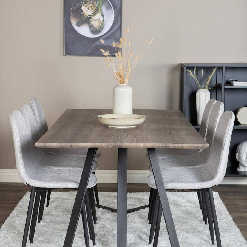 Marina Dining Table 180x90 cm+Polar Diamond Dining Chair