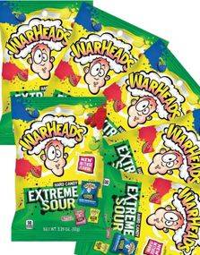 12 st Warheads Extreme Sour Hard Candy - Extremsurt Godis med Olika Fruktsmaker - Hel Låda 336 gram (USA Import)