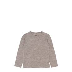 MIKK-LINE Merino Wool Ls Top |Brown |110