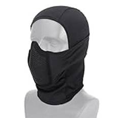 Tactical Balaclava, Helmask Helmet Mesh Airsoft Mask Jakthuvudbonader Med Liner Cap For Sport(BK)
