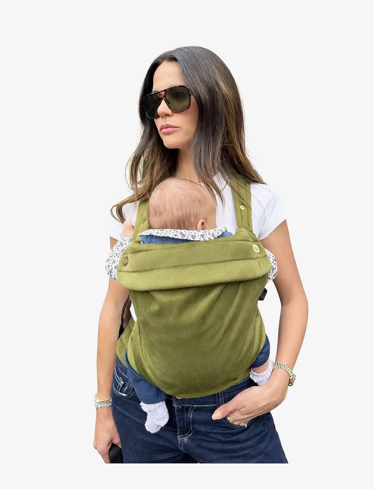 Bizzi Growin Nomad Velvet Baby Carrier - Green - One Size