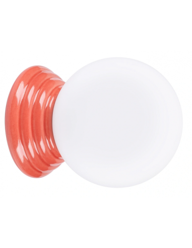 ZORI Badeværelseslampe loft/væg i keramik og glas Ø12 cm 1 x G9 - Fersken