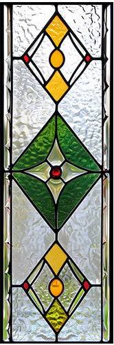 Fönsterfilm – Blyinfattat glas i geometrisk design - C / 40x120 cm
