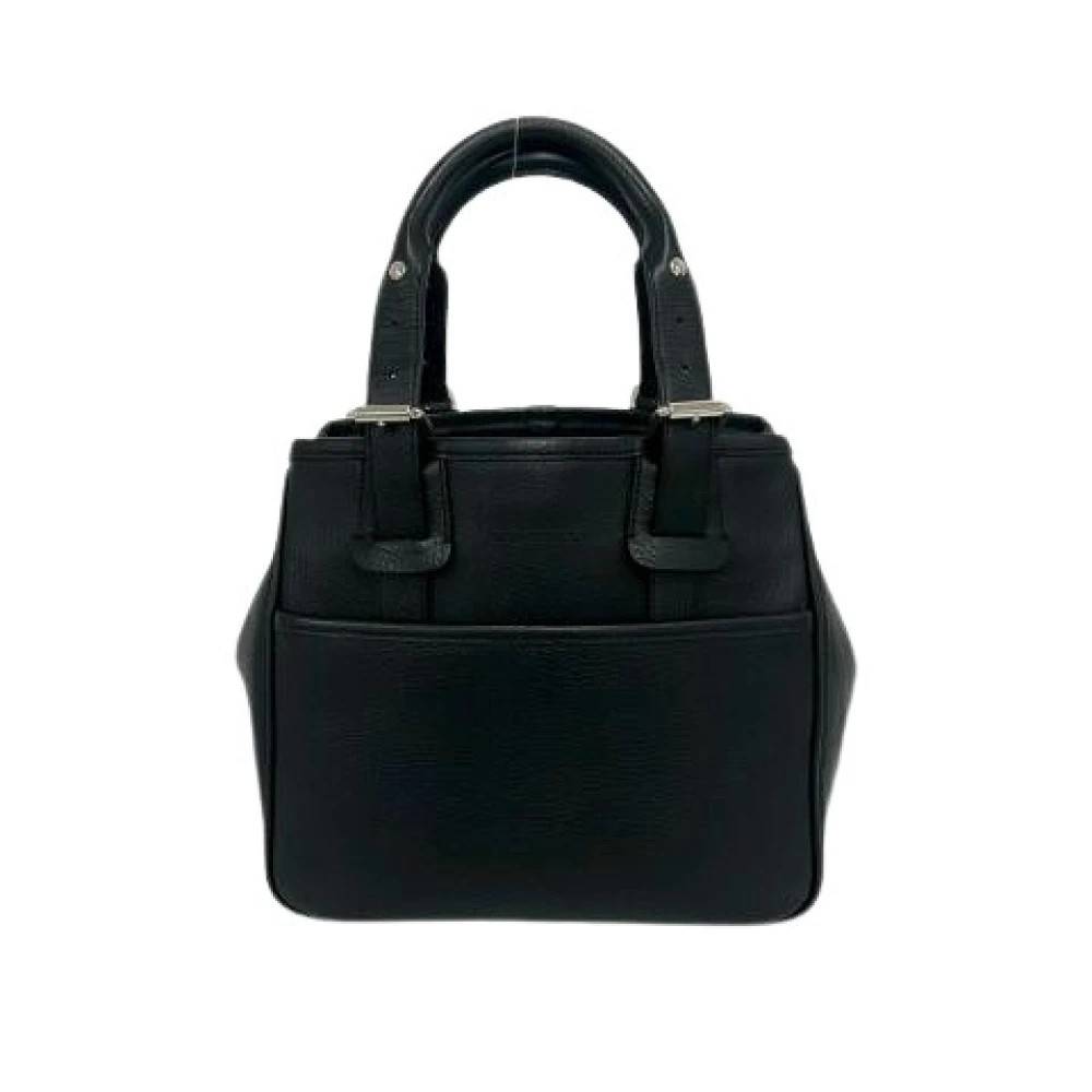 Burberry Vintage Pre-owned Læder Tote Taske - Vintage - Dame - Sort - ONE SIZE - Læder