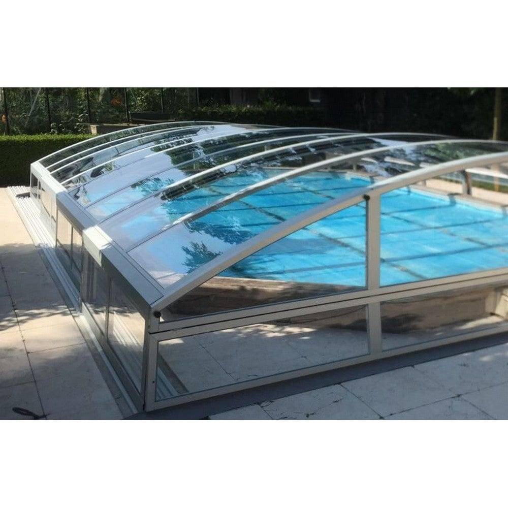 Compact Pooltak Imperial Medium med Sidodörr 6-560 - 10mm Kanalplast / Aluminiumgrå