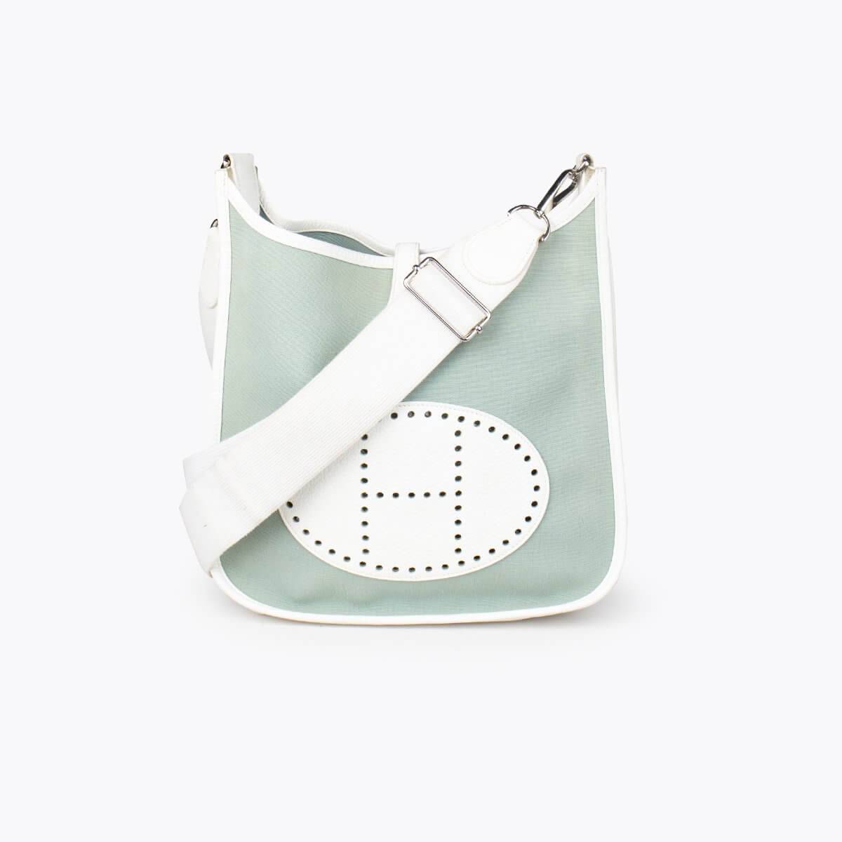 HERMÈS Clemence & Toile Evelyne III 29 Bag - White - One Size