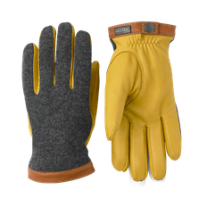 Hestra Deerskin Wool Tricot yellow Handsker