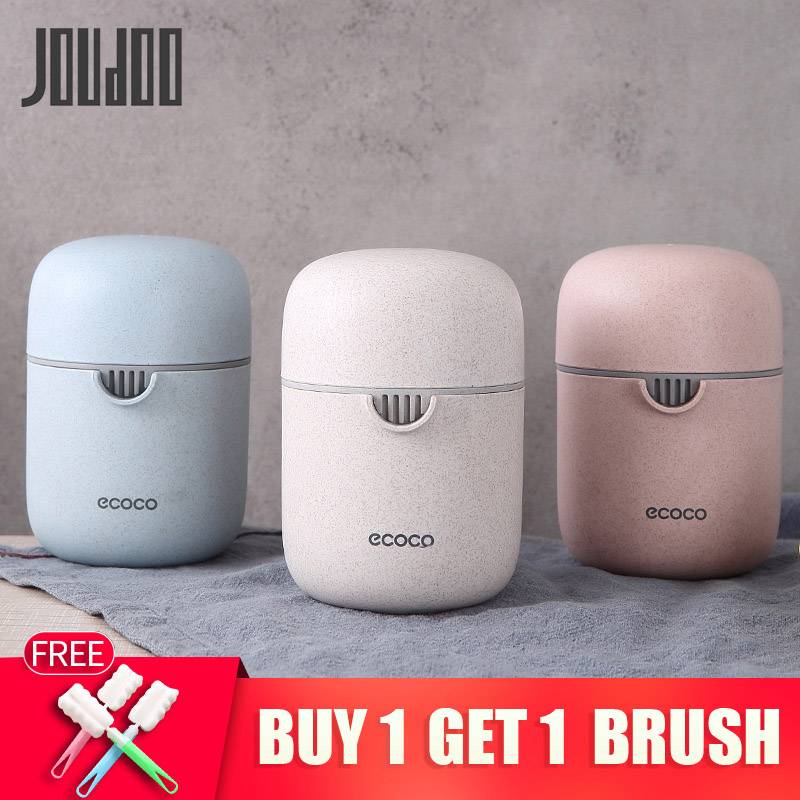 Joudoo manuell citrus juicepress för apelsin citron fruktpress 100% original juice för barn hälsosamt liv drickspressare maskin 35 - Rosa