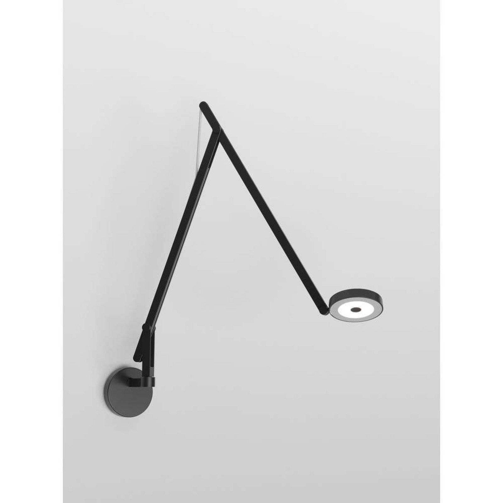 Vägglampa Rotaliana, dimbara, Svart, Aluminium