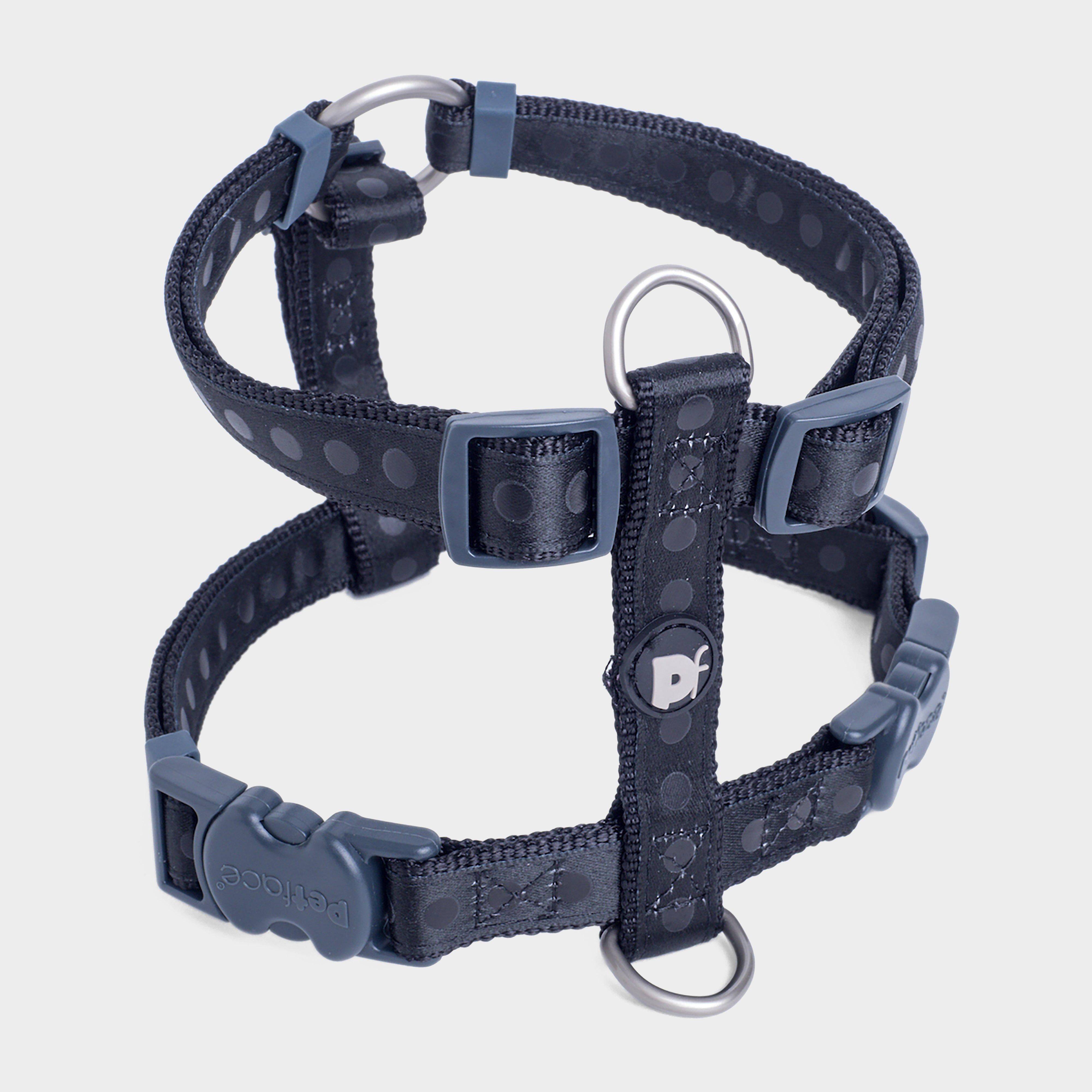 Petface Tonal Dot Harness Medium, Black