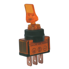 Transparent gul vippekontakt TIPA 2-pol./3-pin ON-OFF 12VDC