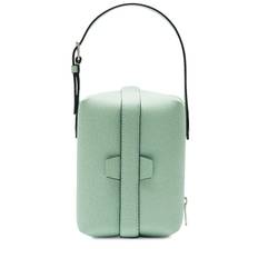 Tric Trac Grained Leather Bag - Acqua - 01