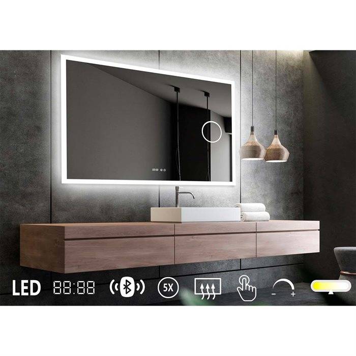 Mie 7 - 180 x 80 cm - Firkantet LED Spejl.