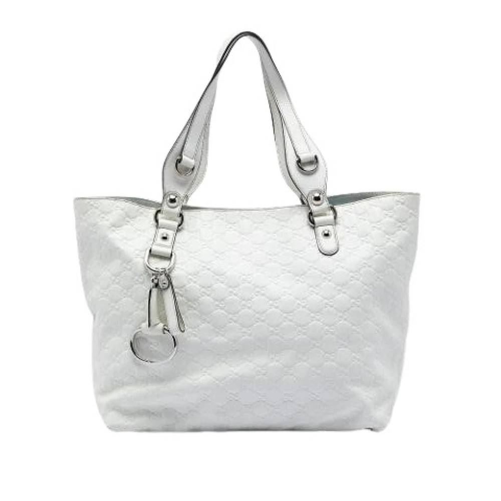 Gucci Vintage Pre-owned Tote Bag - Vintage - Dame - Hvid - ONE SIZE - Læder