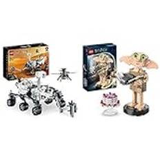 LEGO 42158 Technic NASA Mars-Rover Perserverance Weltraum Spielzeug Set & 76421 Harry Potter Dobby der Hauself Set, bewegliche ikonische Figur, Spielzeug