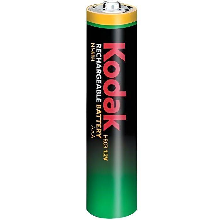 KODAK Piles rechargeables Ni-MH LR03/AAA 1,2V batterie 1000mAh - Vendu par paire