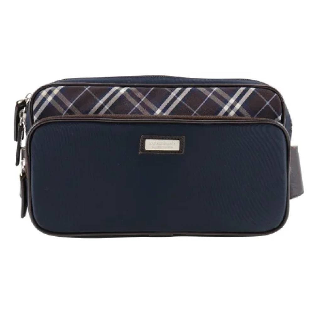 Burberry Vintage Pre-owned nylon crossbody-tasker - Vintage - Dame - Blå - ONE SIZE - Nylon