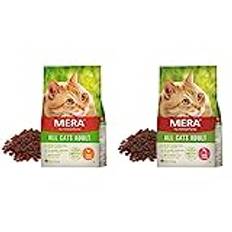 MERA Cats All Cats Adult Huhn - Trockenfutter für ausgewachsene Katzen - getreidefrei & nachhaltig - 10 kg & Cats All Cats Adult Lachs - Trockenfutter für ausgewachsene Katzen