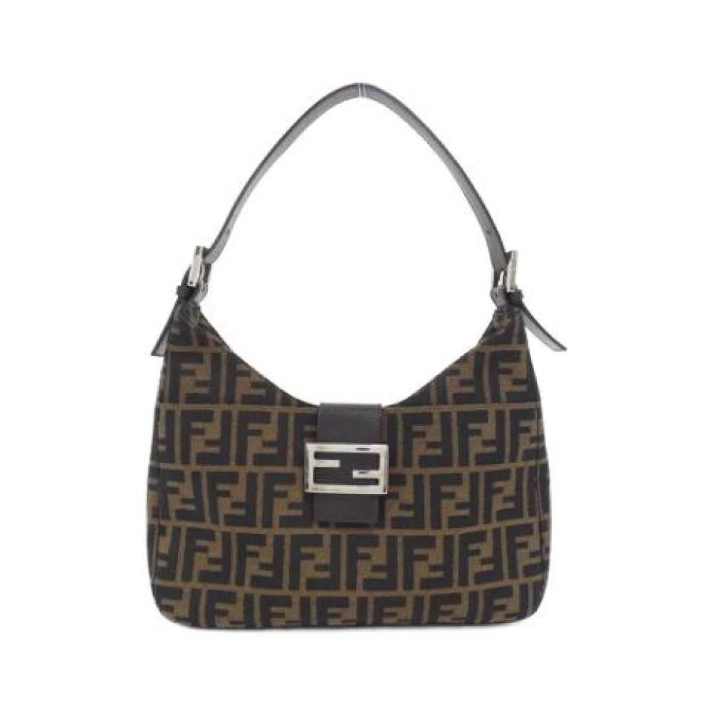 Fendi Vintage Pre-owned Canvas Skuldertaske - Vintage - Dame - Brun - ONE SIZE - Uld