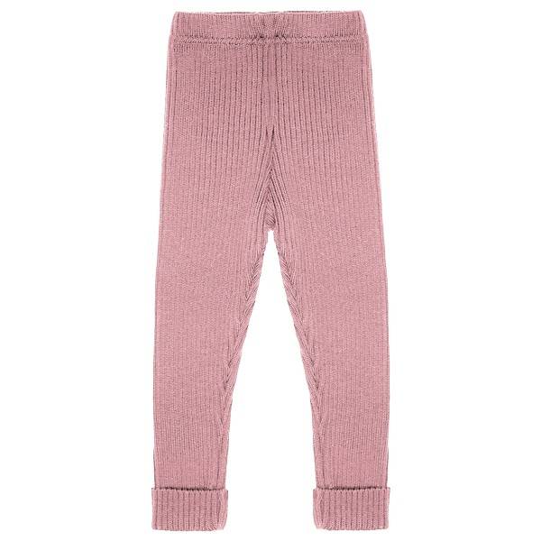 maximo Kid's Rippstrick Leggings Leggings Barn Storlek 122/128 Färg woodrose