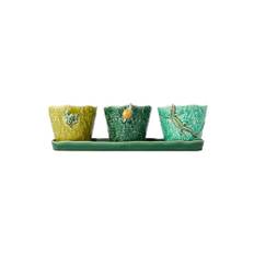 Bordallo Pinheiro Jardim De Insetos set of 3 ceramic cups