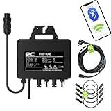 RC Inverter 800 W, 26-60V DC-ingång,Solinverter MPPT Mikro Solcell Grid Slid Inverter med WiFi och Mobiltelefon Övervakningssystem, Svart