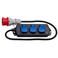 Grenuttag/Övergångssladd 400V 80cm RDOE med Lock IP44 Gelia