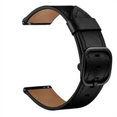 22mm klockarmband i äkta läder för Huawei Watch GT2e / Samsung Galaxy Watch3 45mm etc.