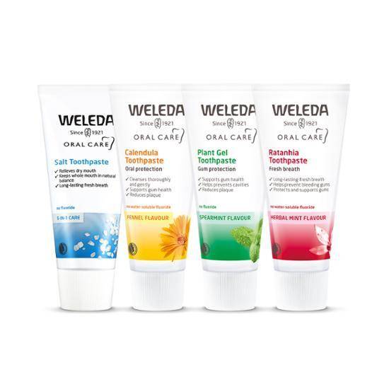 Weleda Tandkräm 75g Special 4 typer, välj 1 (Latania 75g/Växt 75g/Ringblomma 75g/Salt 75g) Weleda salt toothpaste 75g