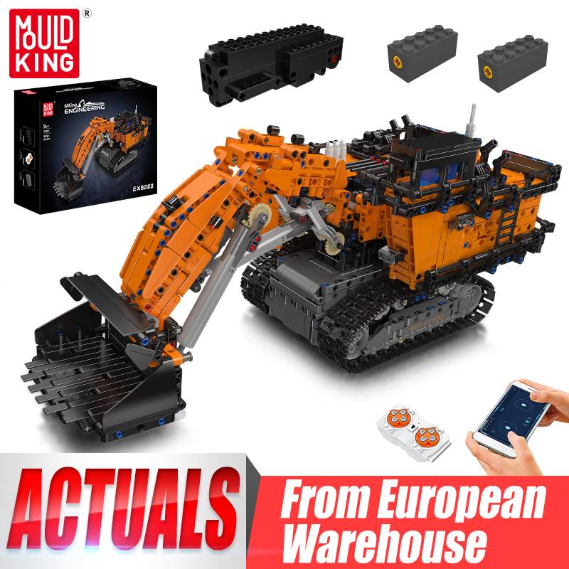 Mould King 17100 Technical Truck Toys The RC EX8000 Mining Excavator Building Block Enginerring Truck Model Brick Set Kids Christmas Gift