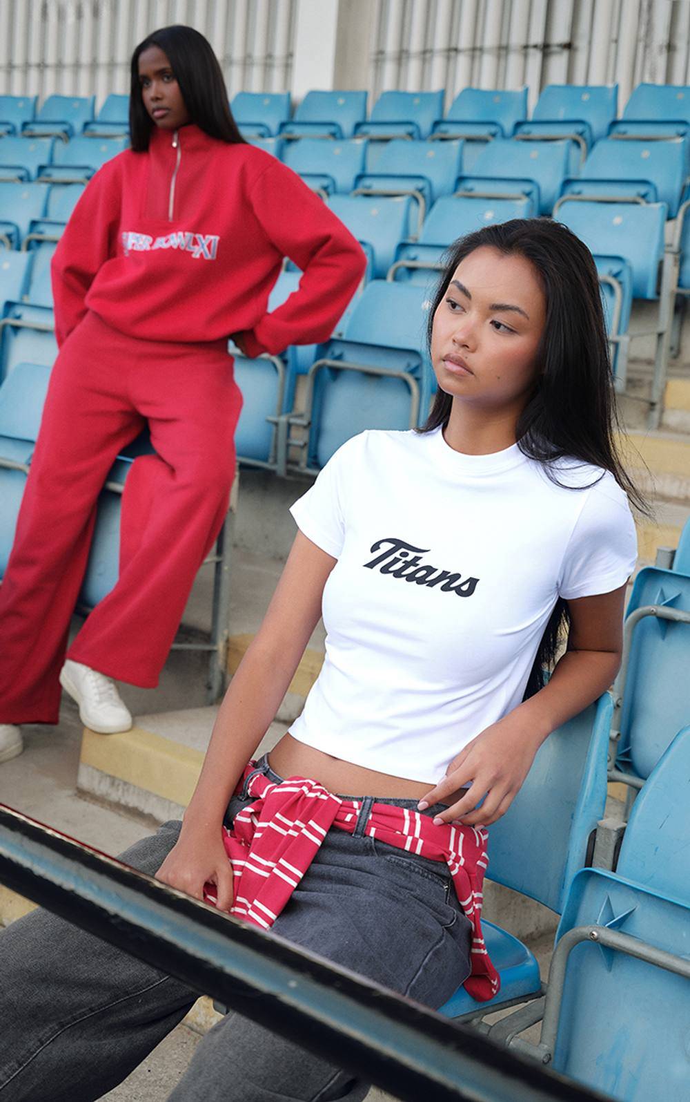 White Printed 'Tennesse Titans' Crop Top