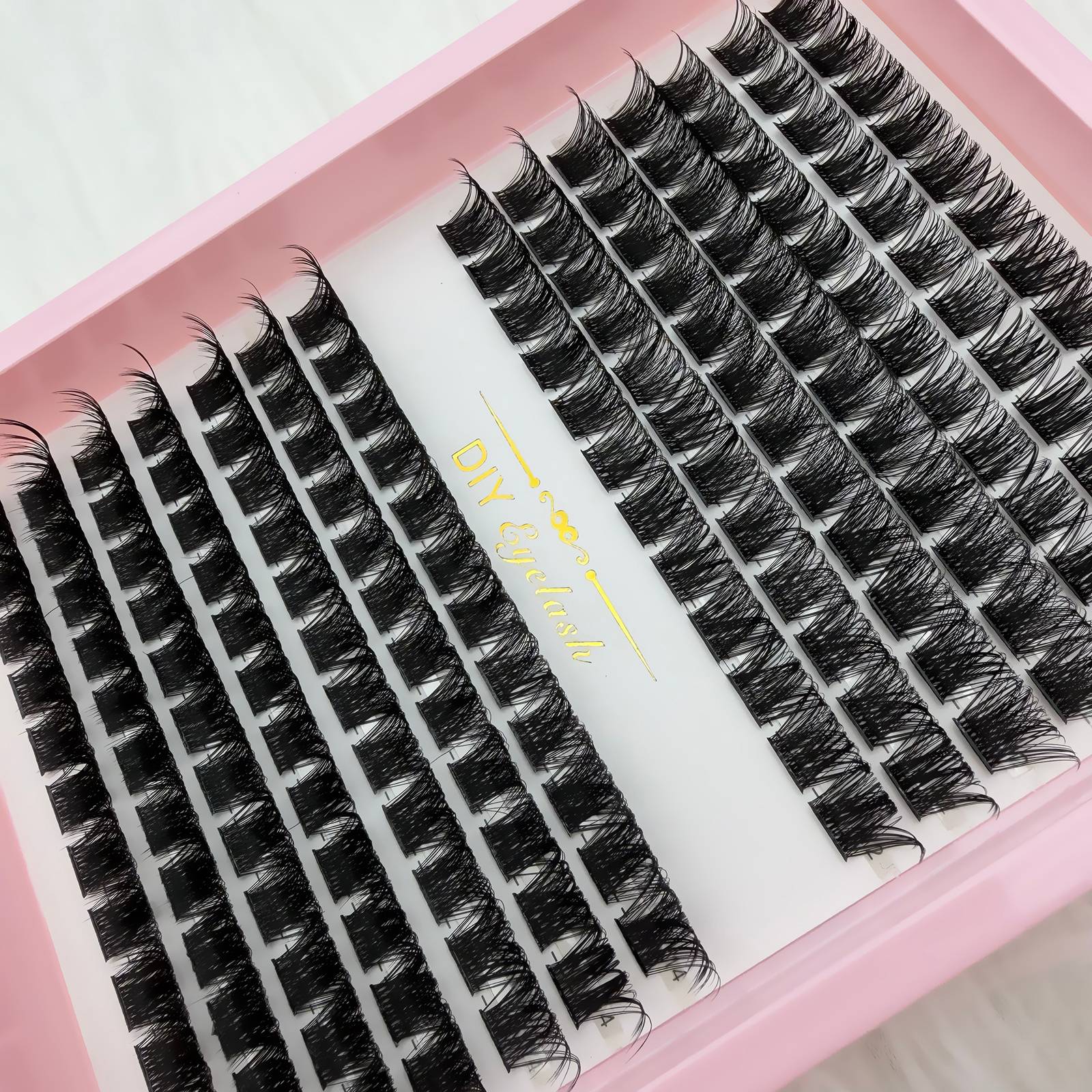 TEMU D Lash Clusters 8-16mm Fluffy Wispy Eyelash Extensions Natural Look Reusable False Eyelashes For