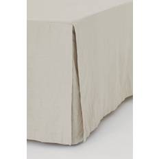 H&M Home - Dubbel sängkappa i linmix - Beige - size: 160x200 (160x200)