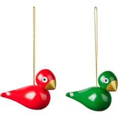 Kay Bojesen Julfåglar H5 Röd/grön 2 St. - Christmas Ornaments Bøg Grøn - 39805