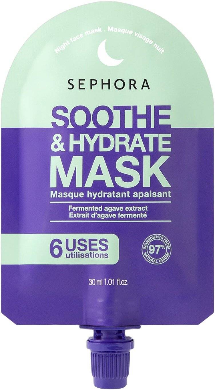 Sephora Collection Nattmask för Ansikte Återfuktande Gelkräm-textur Beroligende Fugtighedscreme F 30 ml - Fuktmasker Från Magasin (30 ml)